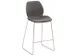 tabouret de bar assise H 650mm assise tissu anthracite chiné