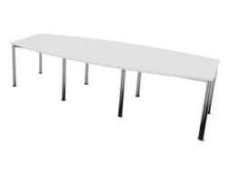vergadertafel,HxBxD 740x2800x1200mm,vatvormig,Bl-wit