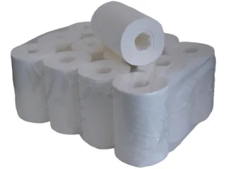 Poetspapier Mini 1-laags wit 120 m, pak van 12 rollen - 2