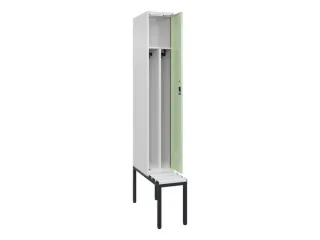 locker met bank,voor scheiding van kleding,HxBxD 2120x300x815mm,1vak - 1