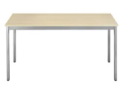 Tafel Vierkant 120x60 Cm Rechthoekig Frame Aluminium Blad Esdoorn