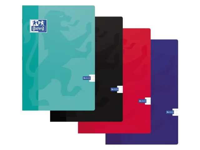 Schrift Oxford school A4 72blz ruit 10mm assorti