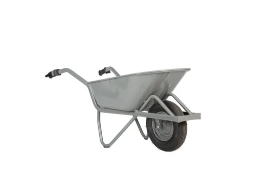 kruiwagen,80l,HxBxD 620x590x1450mm,staal-bak,grijs,staal,lucht-banden