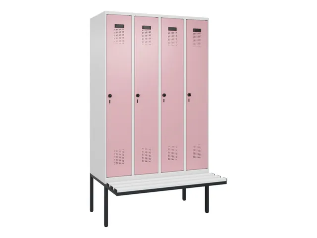 armoire vestiaire avec banc noir et blanc,HxlxP 2120x1200x815mm