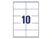etiket Avery ILK 105x57mm 100 vel 10 etiketten per vel wit
