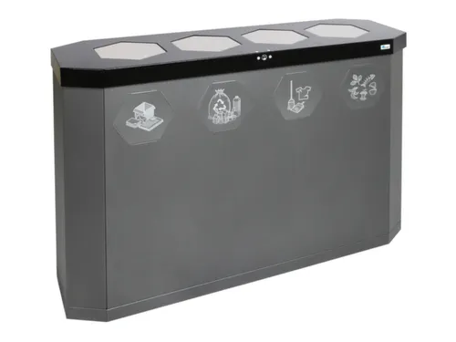 afvalverzamelstation,4x45l,HxBxD 830x1200x355mm,4opening(en)