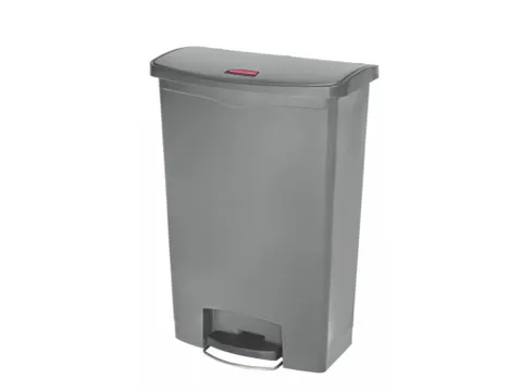 Pedaalemmer Slim Jim Step On Front Kunststof 90 Liter Grijs