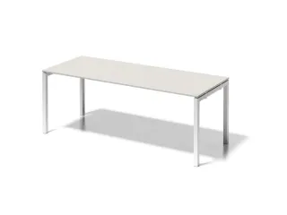 bureau HxBxD 740x2000x800mm blad grijswit 4-voeten verkeerswit - 1