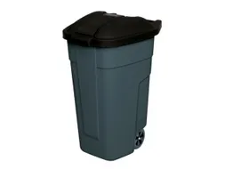 Afvalbak 100 Liter HxBxD 850x510x550mm Pp Romp en Deksel Antraciet