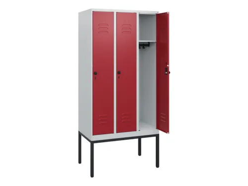locker,HxBxD 1950x900x500mm,3vak,vak B 300mm,draaigrendel