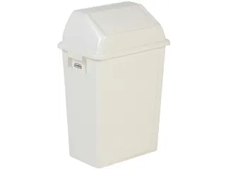 afvalbak,40l,HxBxD 600x395x276mm,wandmontage,romp PP wit - 1