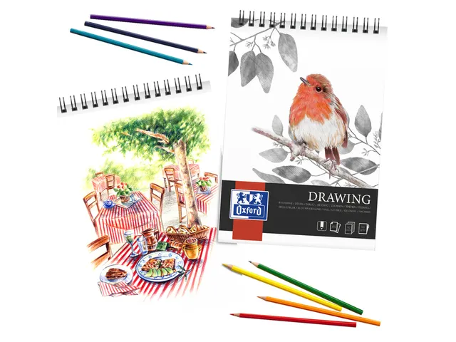 Tekenblok Oxford Drawing A4 50 vel 160 gram spiraal