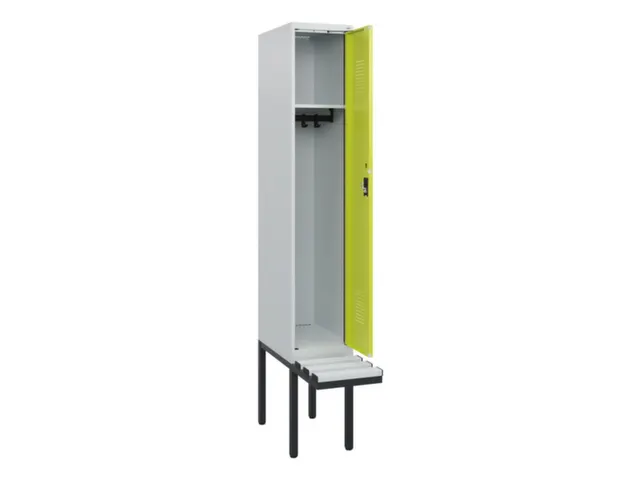 locker met bank,HxBxD 1950x300x815mm,1vak,vak B 300mm,cilinderslot