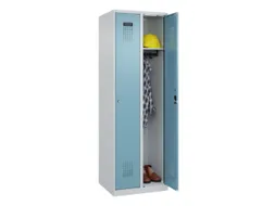 locker,HxBxD 1850x600x500mm,2vak,vak B 300mm,cil.-slot,staand op vloer