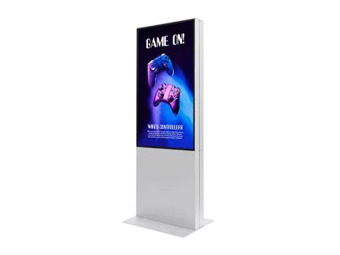 Digitale Totem Smart Line Dubbelzijdig Wit 50 inch Samsung schermen