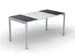bureau HxBxD 750x1400x800mm blad zwart/wit rechthoekig 4-voeten wit