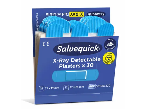 Salvequick Blue X-Ray Detectable-pleister 510003320 4 stuks
