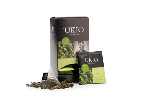 Ukio thee Mint Herbal infusion 20 piramidezakjes individueel verpakt