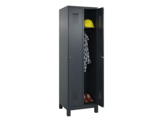 locker,HxBxD 1950x600x500mm,2vak,vak B 300mm,cil.-slot,voeten - 1