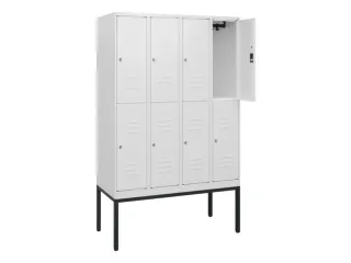 dubbeldekse locker,HxBxD 1950x1200x500mm,4x2vak.,vak B 300mm,cil.-slot - 2