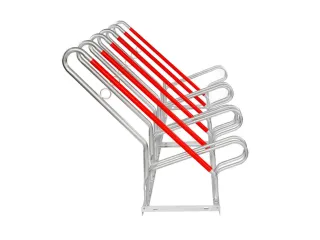 fietsenrek,HxBxD 930x2100x820mm,6instelplaatsen,gebruik eenzijdig - 3