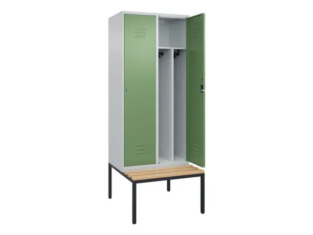 locker voor scheiding van kleding,HxBxD 2120x800x815mm,2vak