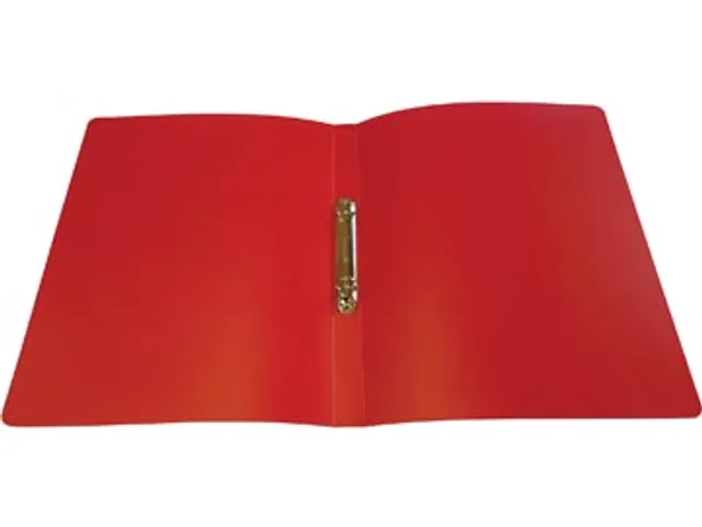 ringmap voor A4 PP 2 ringen 16 mm transparant rood