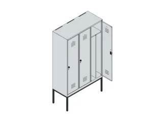 locker voor scheiding van kleding,HxBxD 2120x1200x500mm,3vak - 3
