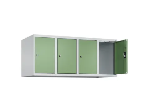 opzetkast,v. locker,4vak.,vak B 300mm,HxBxD 500x1200x500mm