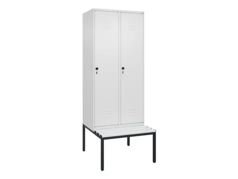 armoire vestiaire noir et blanc HxlxP 2120x800x815mm 2compart.