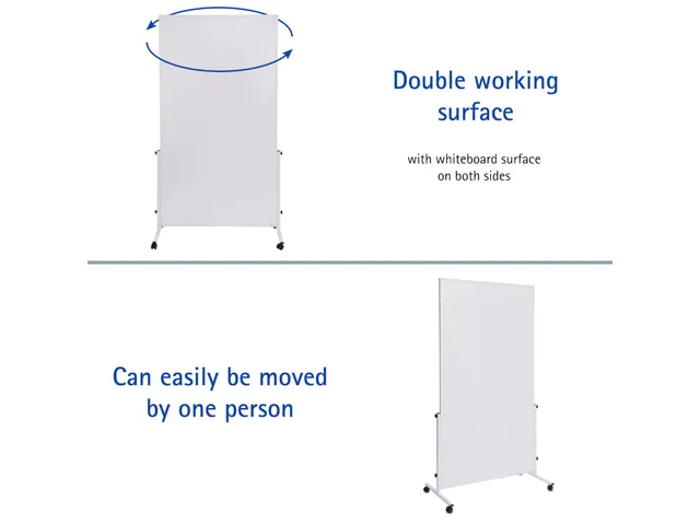 Mobiel Whiteboard MAULsolid Easy2move 100x180cm