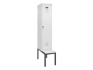 locker met bank,HxBxD 2120x400x815mm,1vak,vak B 400mm,draaigrendel - 2