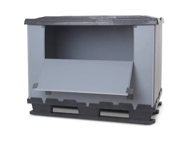 Vouwkrat voor pallets,HxLxB 1110x1000x1200mm,belasting 500kg,kunststof