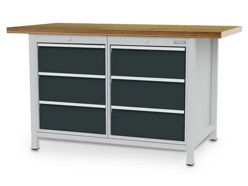 werkbank met opbergruimte,HxBxD 859x1500x750mm,multiplexblad