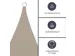 Voile solaire triangulaire 3,6x3,6x3,6m Crème