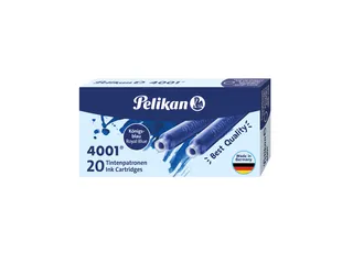 Inktpatroon Pelikan 4001 koningsblauw 20 stuks - 1