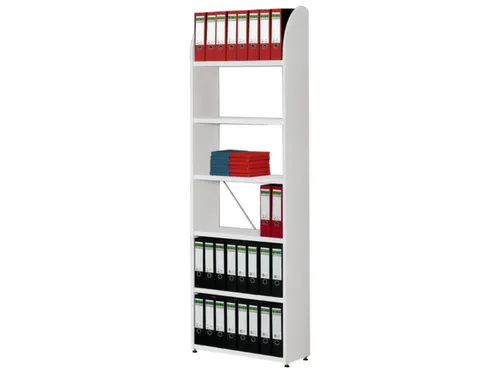 Basisveld 2250x800x325mm 6legborden 1zijpaneel Zonder Achterwand Wit