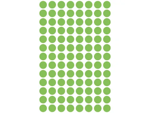 etiket Zweckform 8mm rond 4 vel a 104 etiketjes lichtgroen