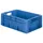 Euronorm Stapelkrat 210x600x400mm 38l Wanden/Bodem Gesloten Blauw