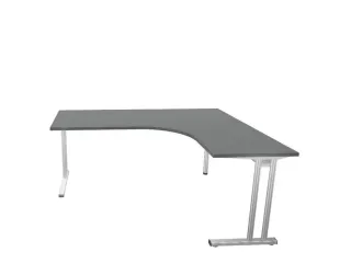 bureau in vrije vorm,HxBxD 740x1800x1600mm,vrije vorm,MS-donkergrijs - 3