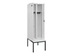 locker met bank,voor scheiding van kleding,HxBxD 2120x600x815mm,2vak