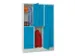 dubbeldekse locker,HxBxD 1850x1200x500mm,3x2vak.,RAL7035,front RAL5012