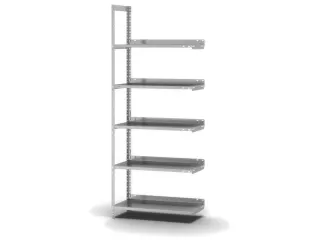 dossierstelling,aanbouwveld,HxBxD 1850x750x300mm,vaklast 60kg - 2