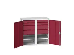 universele kast,HxBxD 1000x1050x550mm,2xStalen bodem,8lade(n)