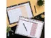 Agenda mensuel Pukka Pad Bloom A3, non daté, beige