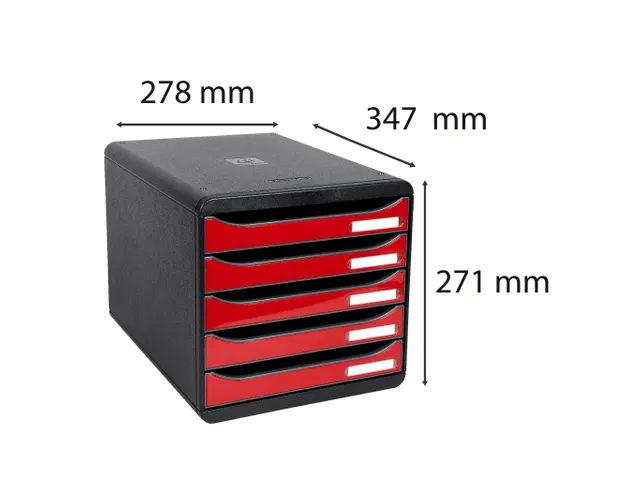 Ladenblok A4+ Big-Box Plus zwart/rood