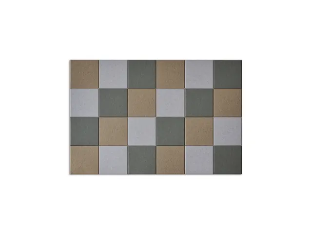Akoestische PET-vilt wandtegels 30x30cm Combi Beige 24 Stuks
