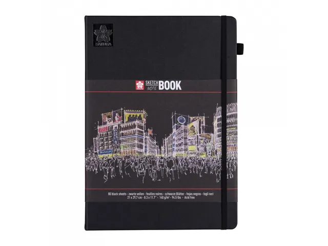 Carnet de croquis Sakura 210x297mm 140g 80 feuilles noires