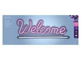 Ledbord Lumineo indoor USB neon Welcome - 1