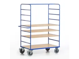 etagewagen,draagverm. 600kg,4etage(s),laadvl. LxB 1000x640mm,houtetage